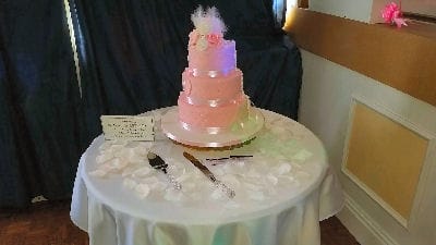 Wedding Reception - Wedding Cake - Comrades Ellesmere - DJ - Happy Sounds Mobile Disco