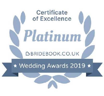 Platinum Award of Excellence - Bridebook Wedding Awards 2019 - Happy Sounds Mobile Disco