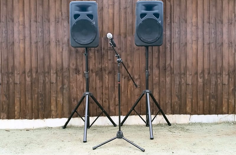 Public Address - PA Hire - Speakers and Microphone - Happy Sounds Mobile Disco