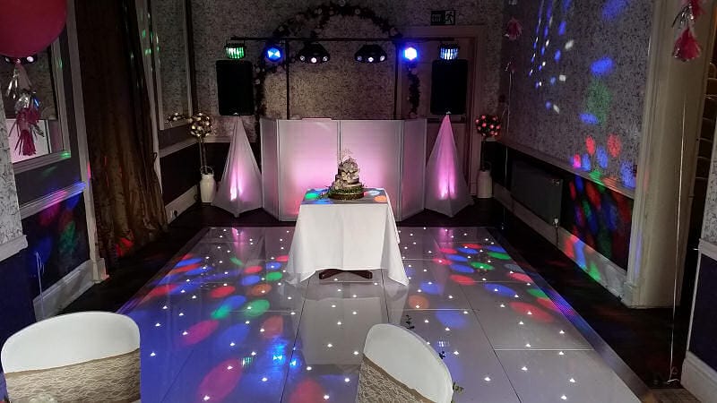 Pink Colour-wash - LED Dance Floor - Wedding - Sweeney Hall Oswestry - Happy Sounds Mobile Disco