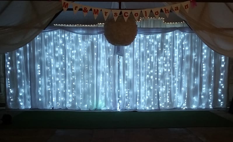 24ft - 7.5m Led Star-lit Wedding Backdrop - Happy Sounds Mobile Disco