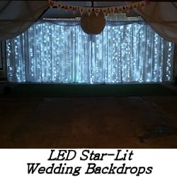 LED Star-lit Wedding Backdrop Hire Service - Happy Sounds Mobile Disco