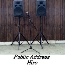Public Address Hire Service - Speakers and Microphone - Happy Sounds Mobile Disco