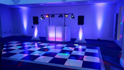 Mr and Mrs Jones - Dance floor and Purple lighting - Tern Hill Hall Market Drayton. - Happy Sounds Mobile Disco