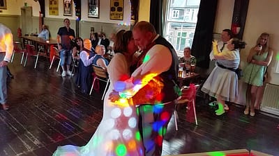 Mr and Mrs Meridths wedding - First Dance Three Tunns Inn Bishops Castle - Happy Sounds Mobile Disco