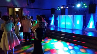 Happy Sounds Mobile Disco - Wedding at Gregynog Hall - Blue Colourwash