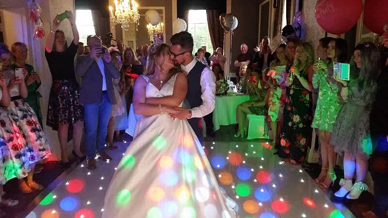 First Dance Kiss - Wedding - Sweeney Hall Oswestry - Happy Sounds Mobile Disco